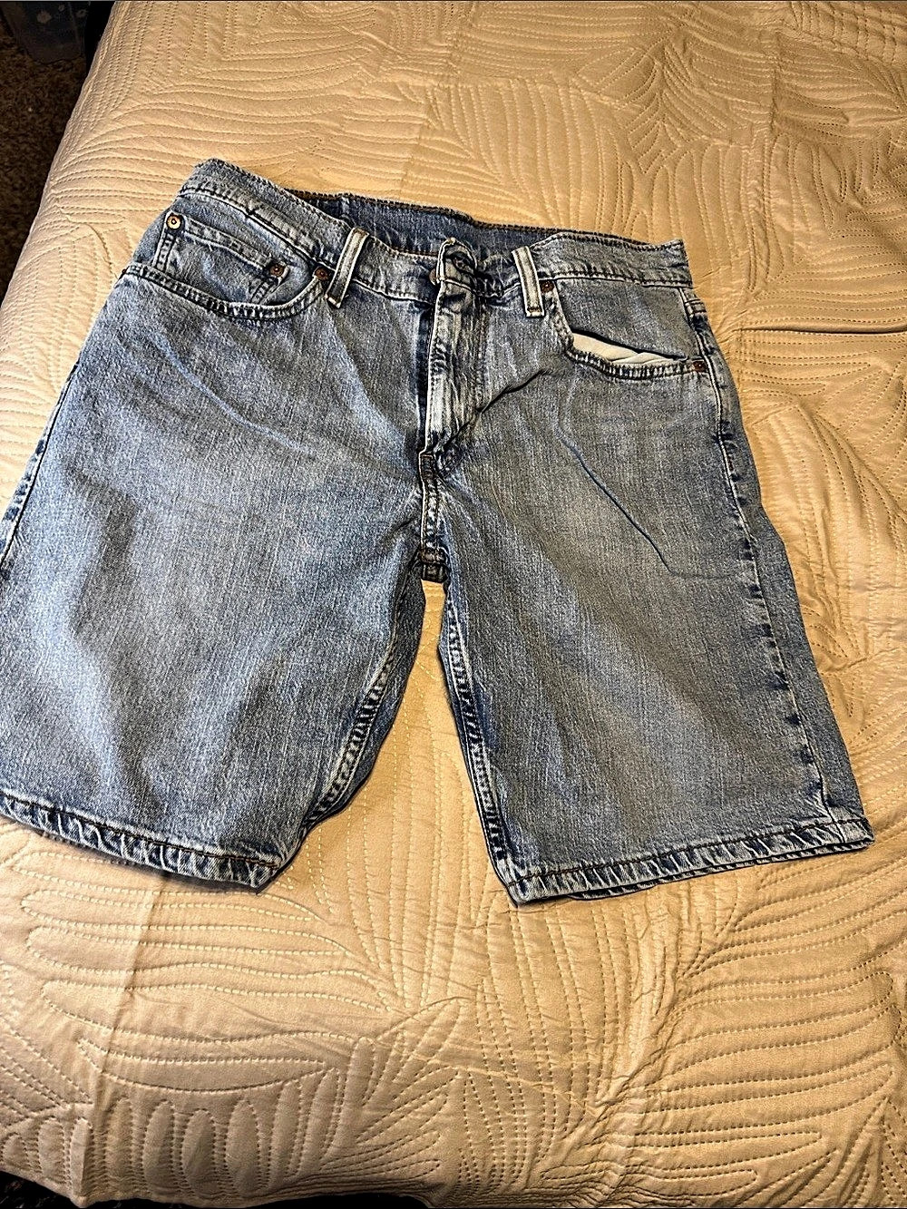 Levi's 405 Standard Denim Shorts Men's 505 Denim Jean Shorts Waist 32 in Blue